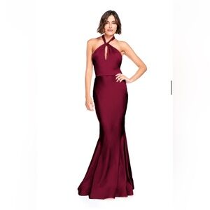 Bari Jay lux stretch dress in color Sangria